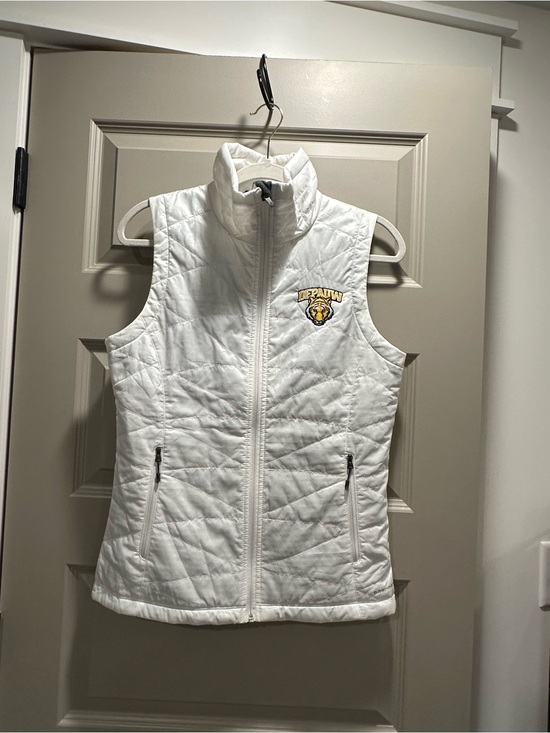 Jackets & Blazers - DePauw University Columbia White Quilted Women's Omniheat Vest with Zip -